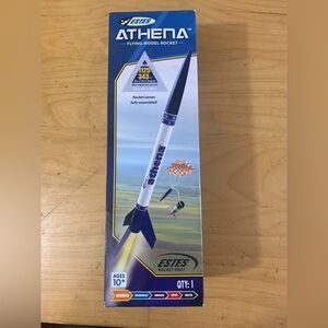🌺Sold🌺Estes Athena Flying Model Rocket Building Kit - Blue and White